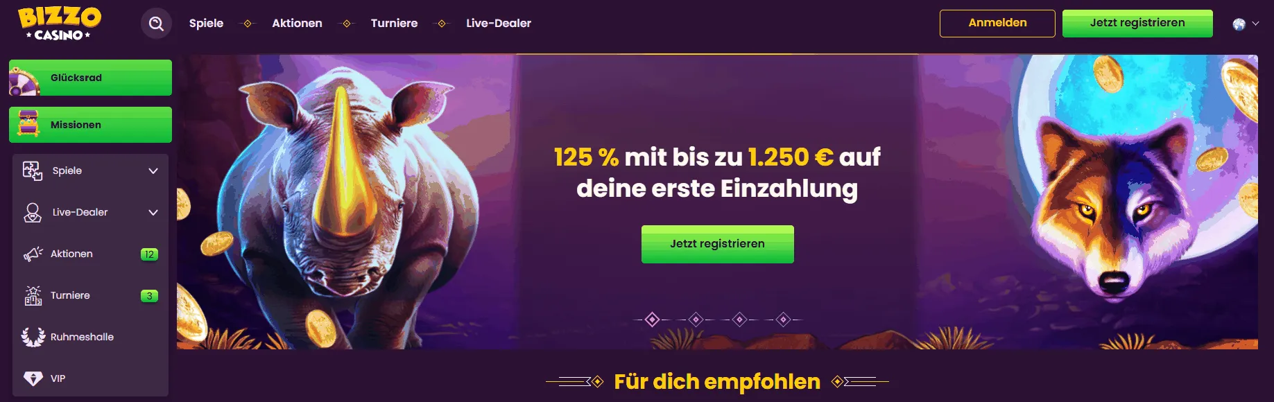 Bizzo Online Casino Webseite Bizzo Casino Startseite